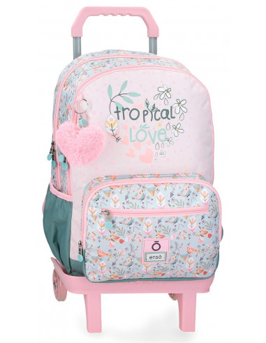 96427T1 ADAPT. BACKPACK 44CM.W/TROLLEY  TROPICAL LOVE